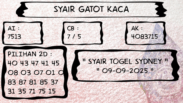 Syair Gatot Kaca - Syair Togel Sydney