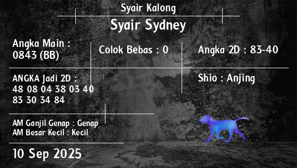 Syair Kalong - Syair Sydney
