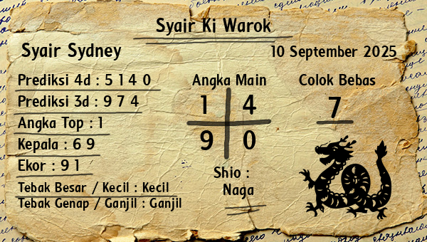Syair Ki Warok - Syair Sydney