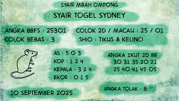 Syair Mbah Ompong - Syair Togel Sydney