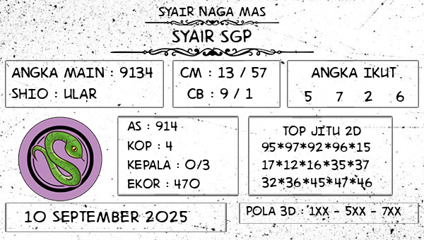 SYAIR NAGA MAS - Syair SGP