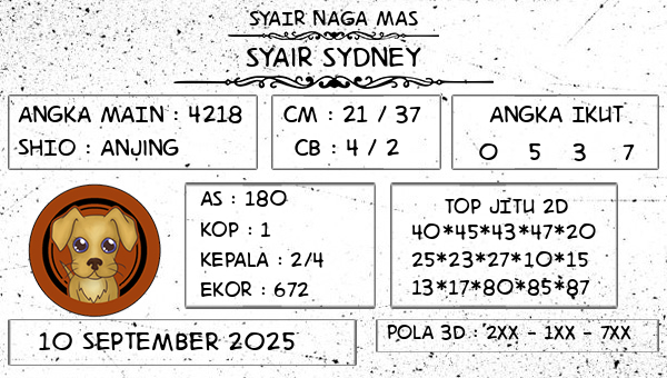 SYAIR NAGA MAS - Syair Sydney